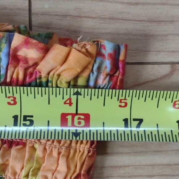 Maurices Orange Yellow Floral Smocked Peplum Midi Dress Size XXL - Picture 8 of 11